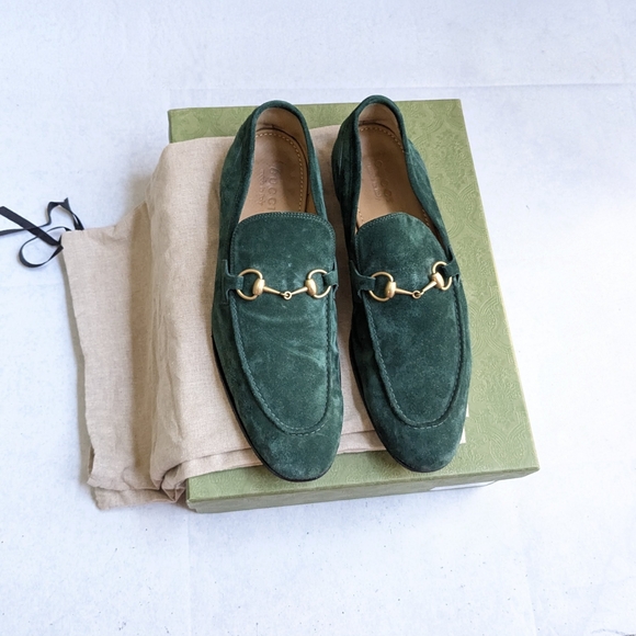 Gucci Other - Green Horsebit Loafers Green Suede Men US 12.5 Slip On Leather